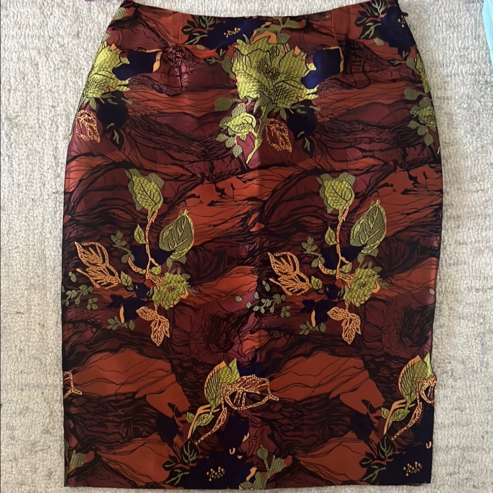 Christian Lacroix Silk Pencil Skirt Knee-Length